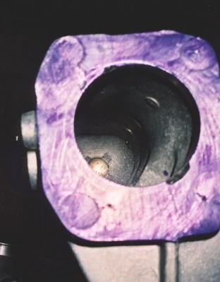 Marked locations for the new mounting holes in the second generation B16A intake manifold