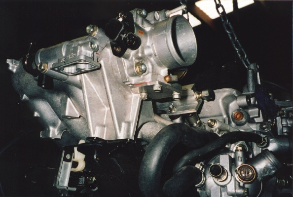 Second generation B16A throttle body with cold idle valve blanked off